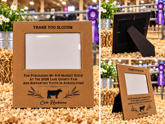 Personalized Livestock Buyer Thank-You Photo Frame