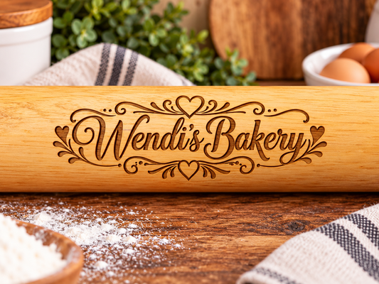 Personalized Engraved Wooden Rolling Pin | Gift for Bakers