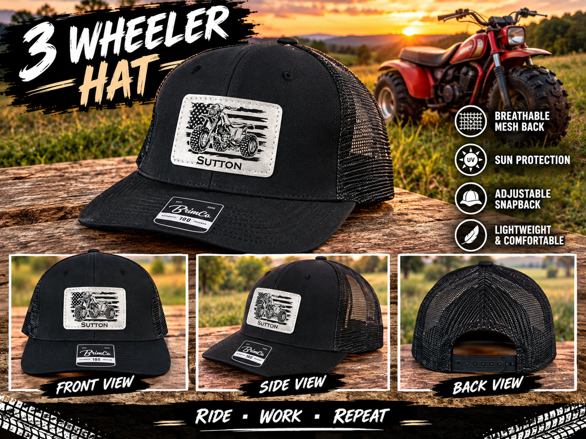 Personalized ATC Three Wheeler American Flag Hat