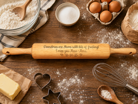 Personalized Grandma Memorial Rolling Pin | Engraved Keepsake