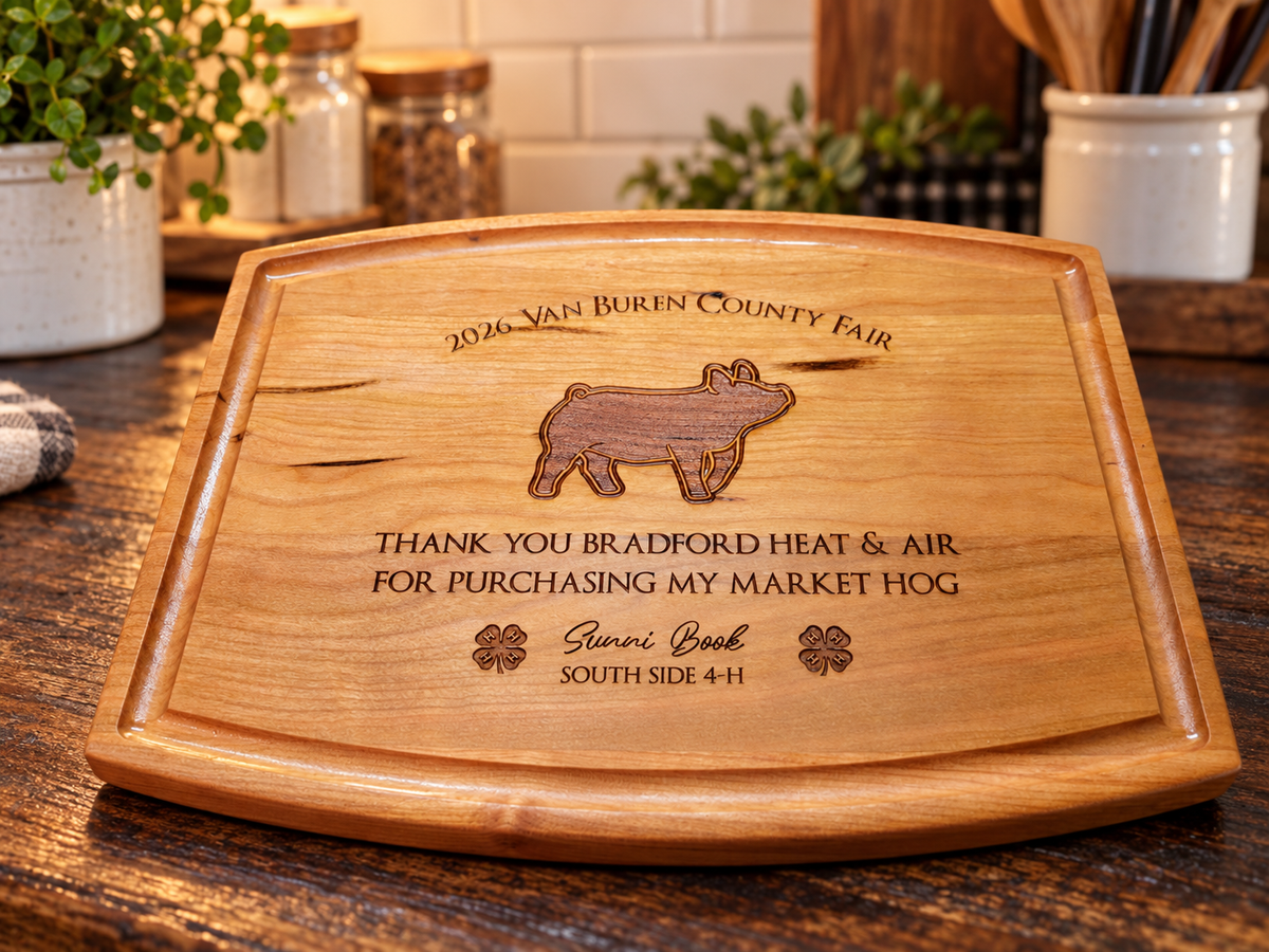 Personalized Market Hog Buyer Thank You Cutting Board