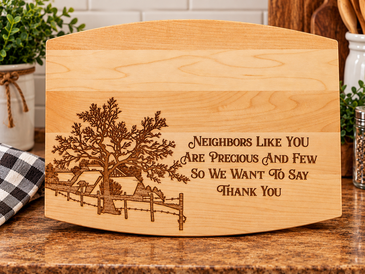 Engraved Neighbor Thank You Cutting Board – Neighbors Like You