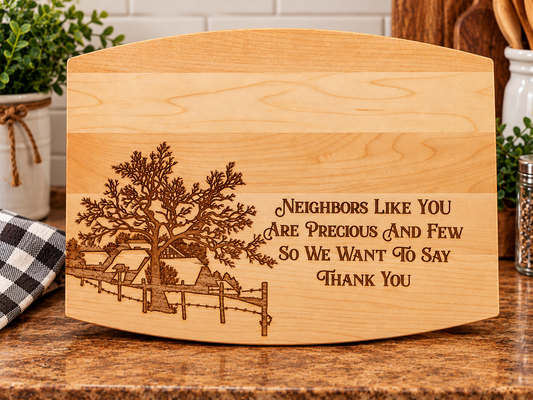 Engraved Neighbor Thank You Cutting Board – Neighbors Like You