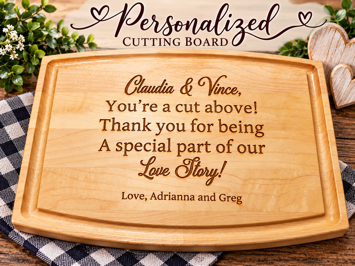 Personalized Wedding Thank You Cutting Board – A Cut Above