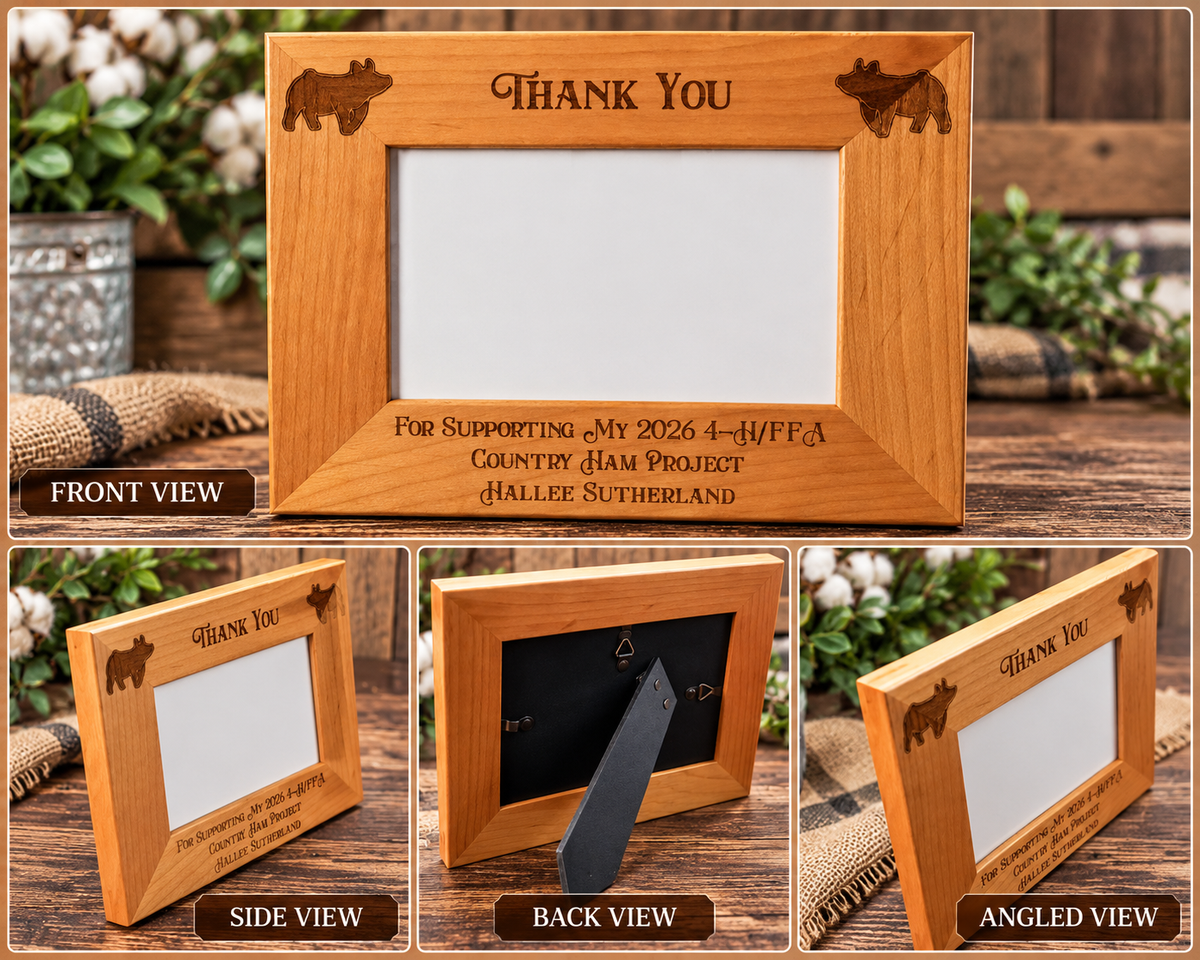 Personalized 4-H & FFA Buyer Thank You Photo Frame