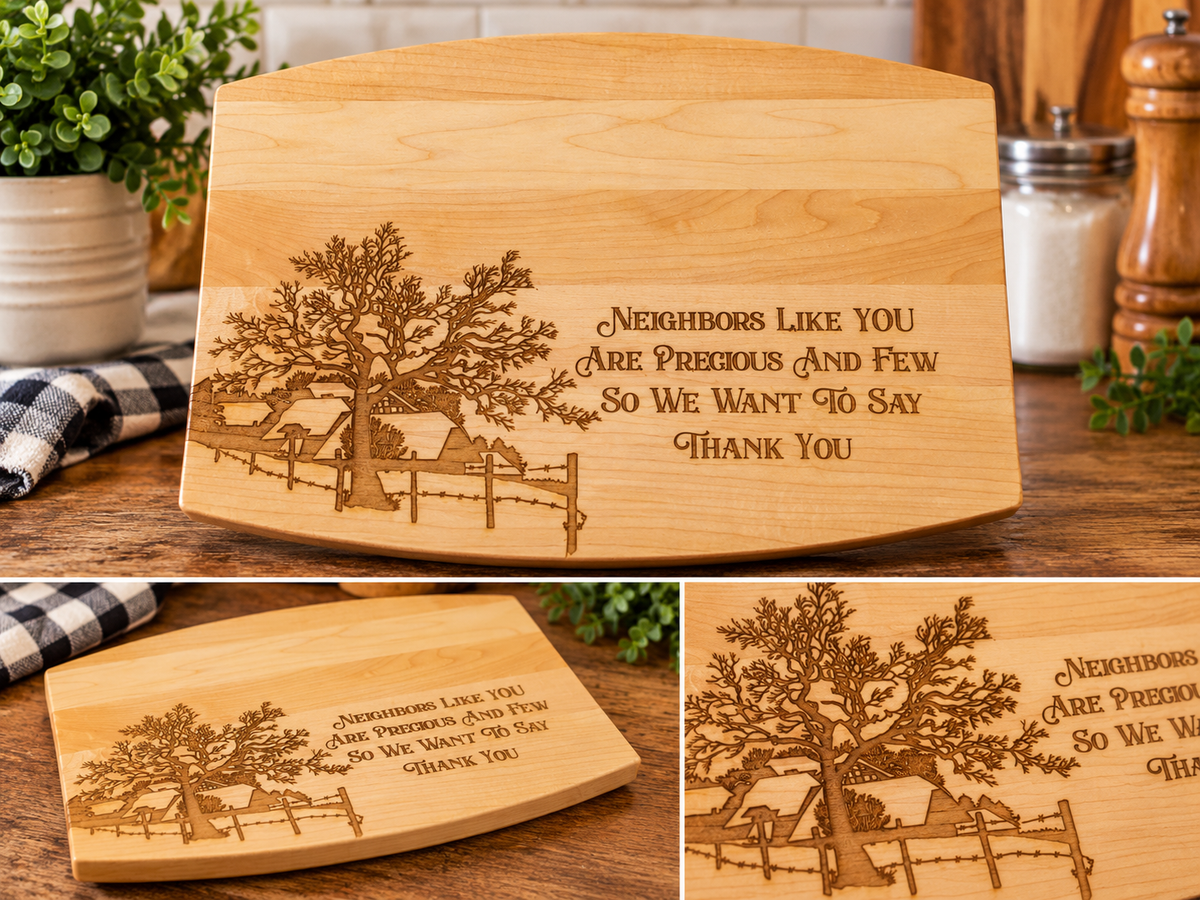 Engraved Neighbor Thank You Cutting Board – Neighbors Like You