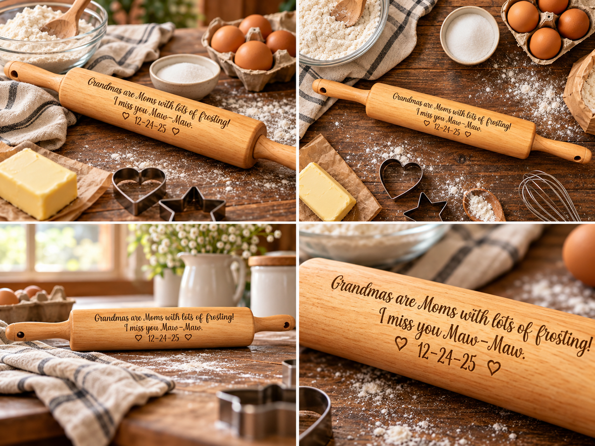 Personalized Grandma Memorial Rolling Pin | Engraved Keepsake