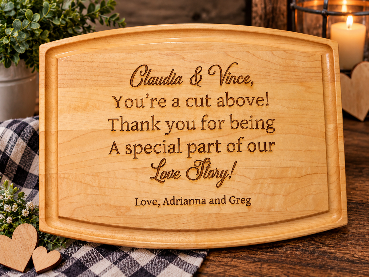 Personalized Wedding Thank You Cutting Board – A Cut Above