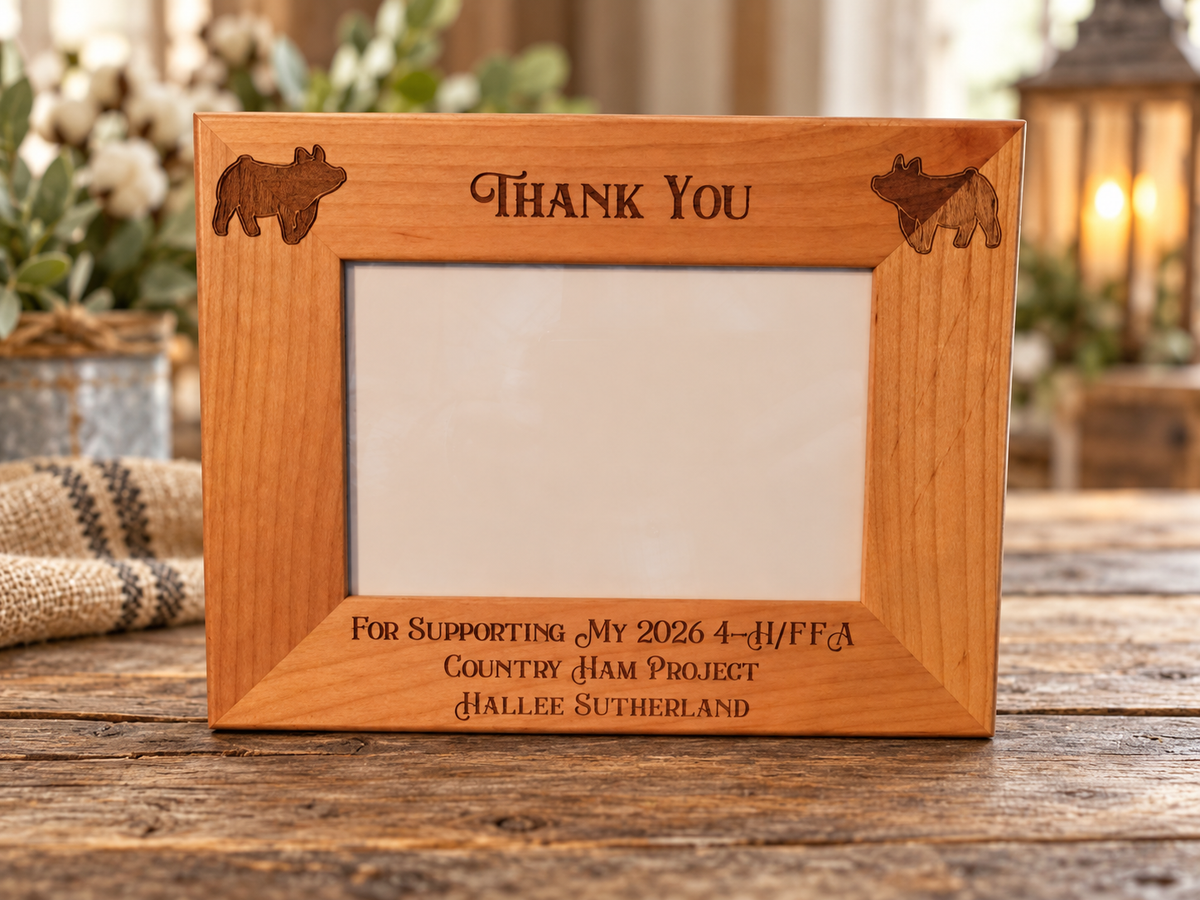 Personalized 4-H & FFA Buyer Thank You Photo Frame
