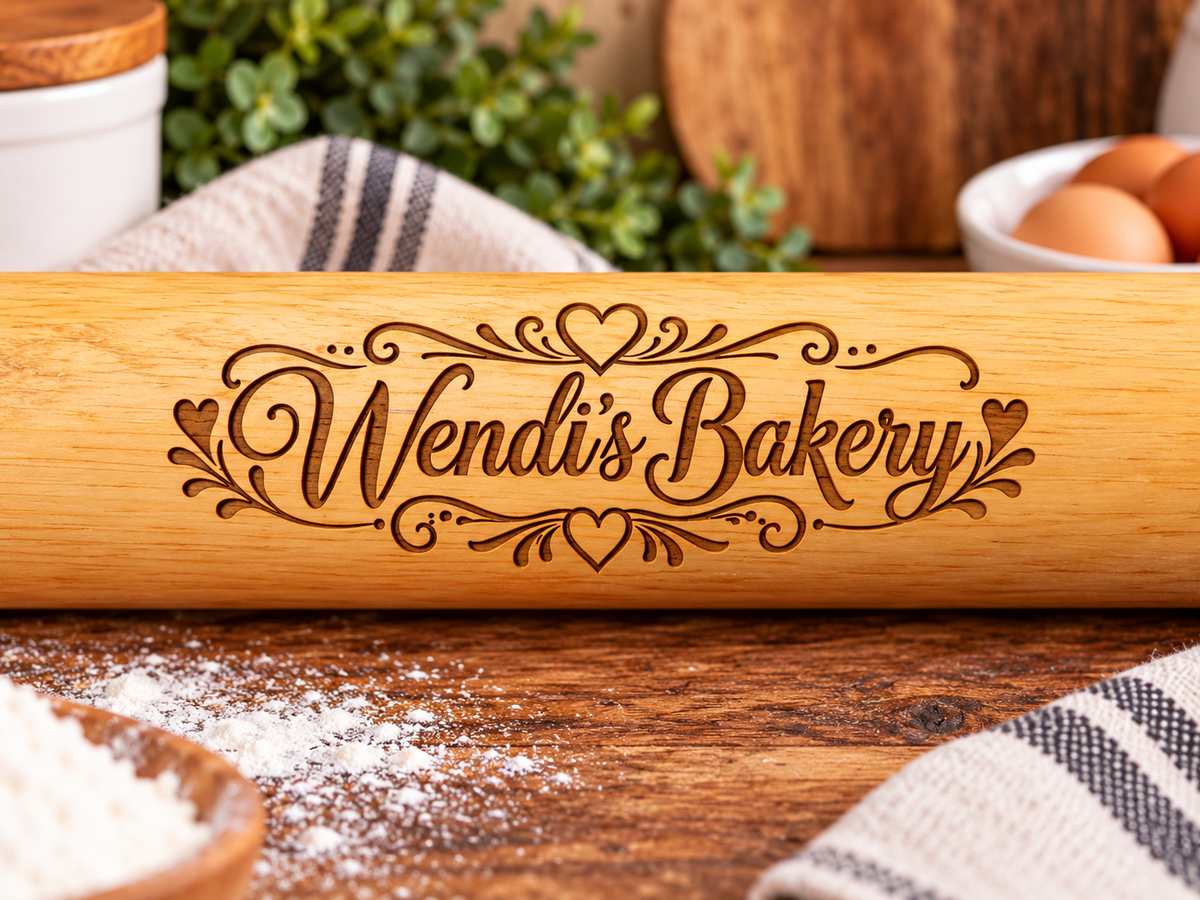 Personalized Engraved Wooden Rolling Pin | Gift for Bakers